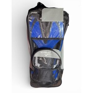 Speedo Dive Swim Bag  And Adult Flippers Blue and Black